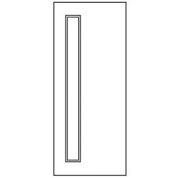 Pattern 6 - 30 Minute Fire Door with Glass  - Oak, Walnut, Ash, Grey, White Options
